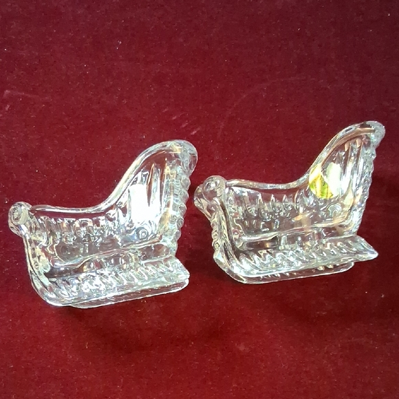 Princess House 24% Lead Crystal Sleigh Candlesticks Taper, Votive (2) Bundle - Picture 2 of 5